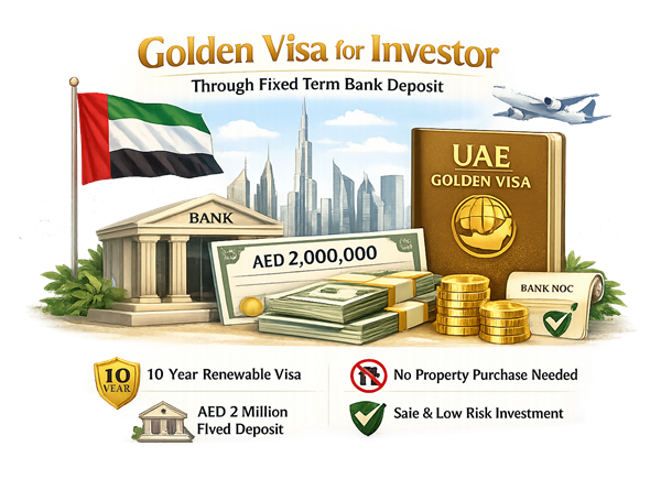 Golden Visa Investor through a Fixed Term Bank Deposit in the UAE