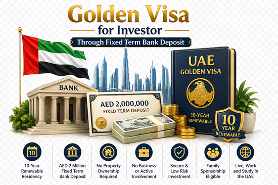 Golden Visa through a Fixed Term Bank Deposit 2 million