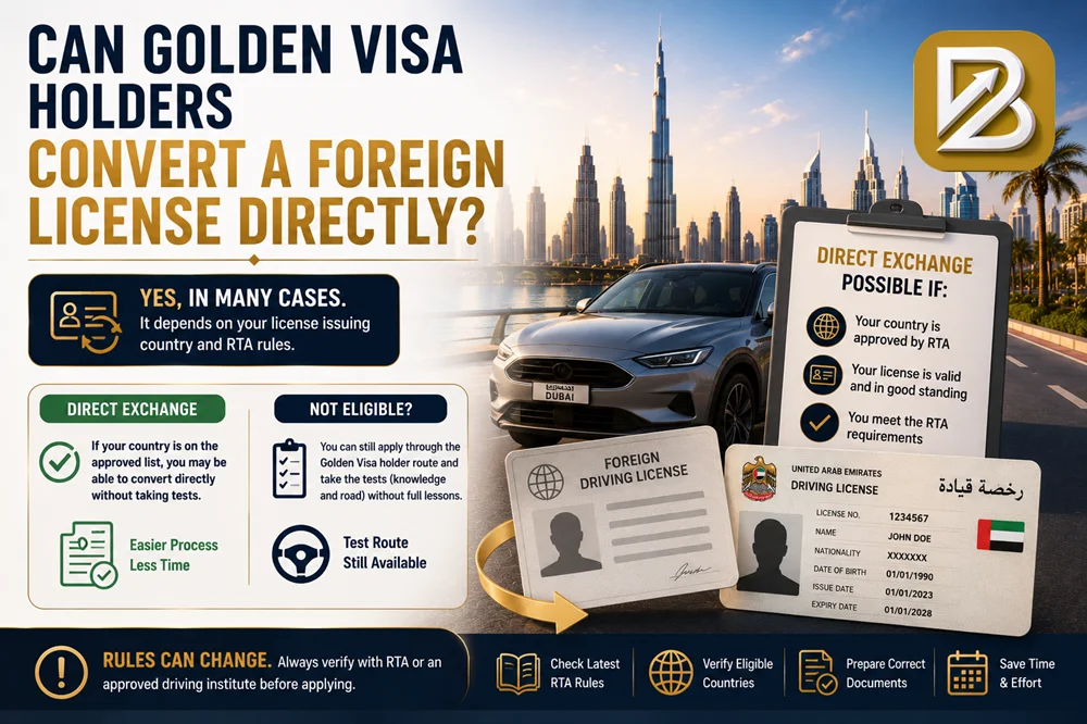 Can Golden Visa Holders Convert a Foreign License Directly