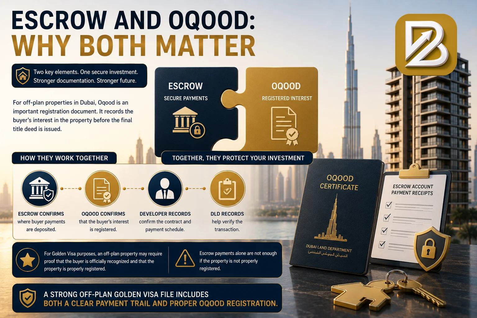 Escrow and Oqood Why Both Matter in Property Purchase in Dubai
