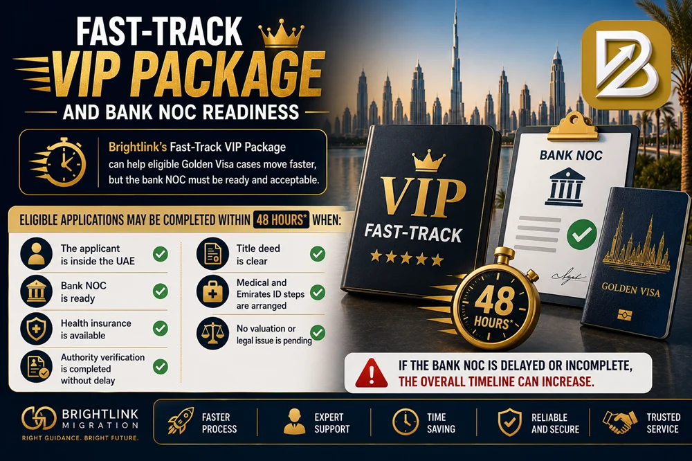 Fast Track VIP Package for Dubai Golden Visa