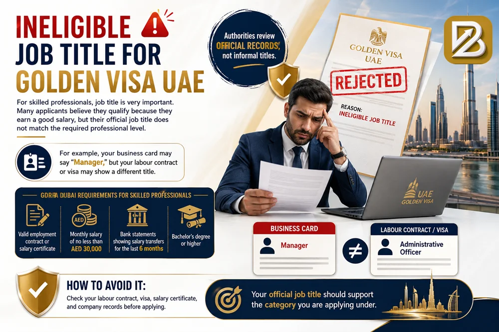 Ineligible Job Title for Golden Visa UAE