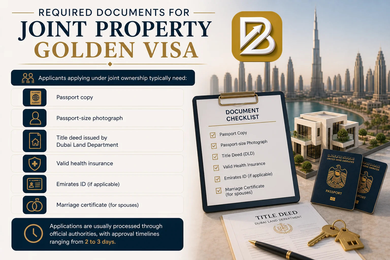 Required Documents for Joint Property Golden Visa