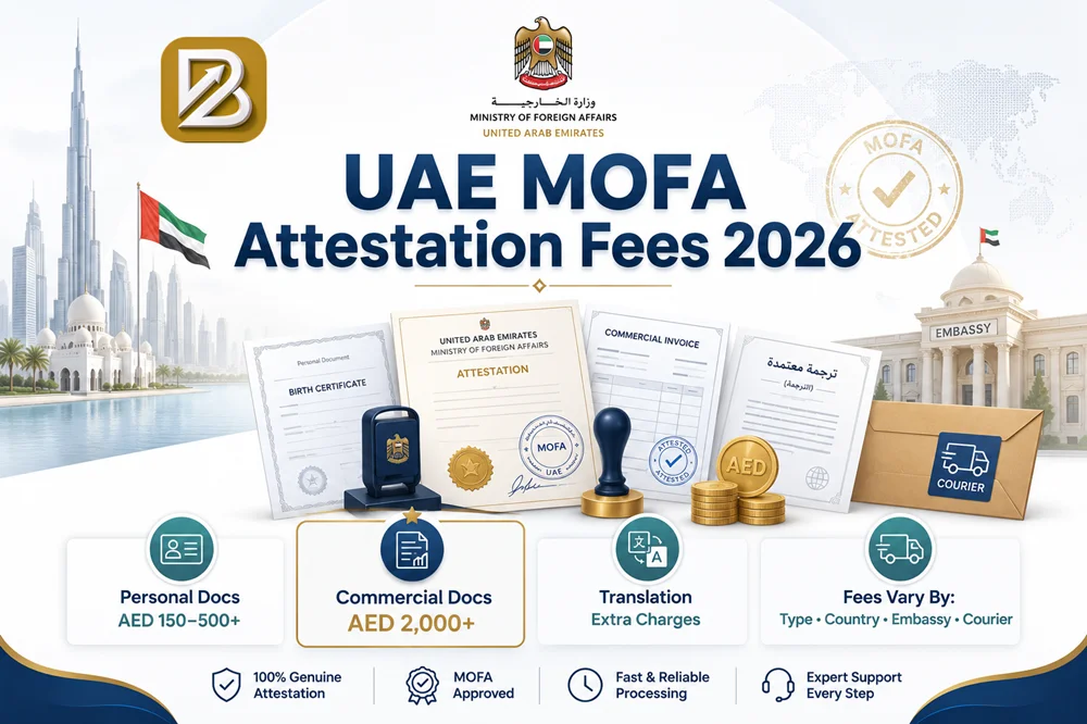 UAE MOFA Attestation Fees 2026