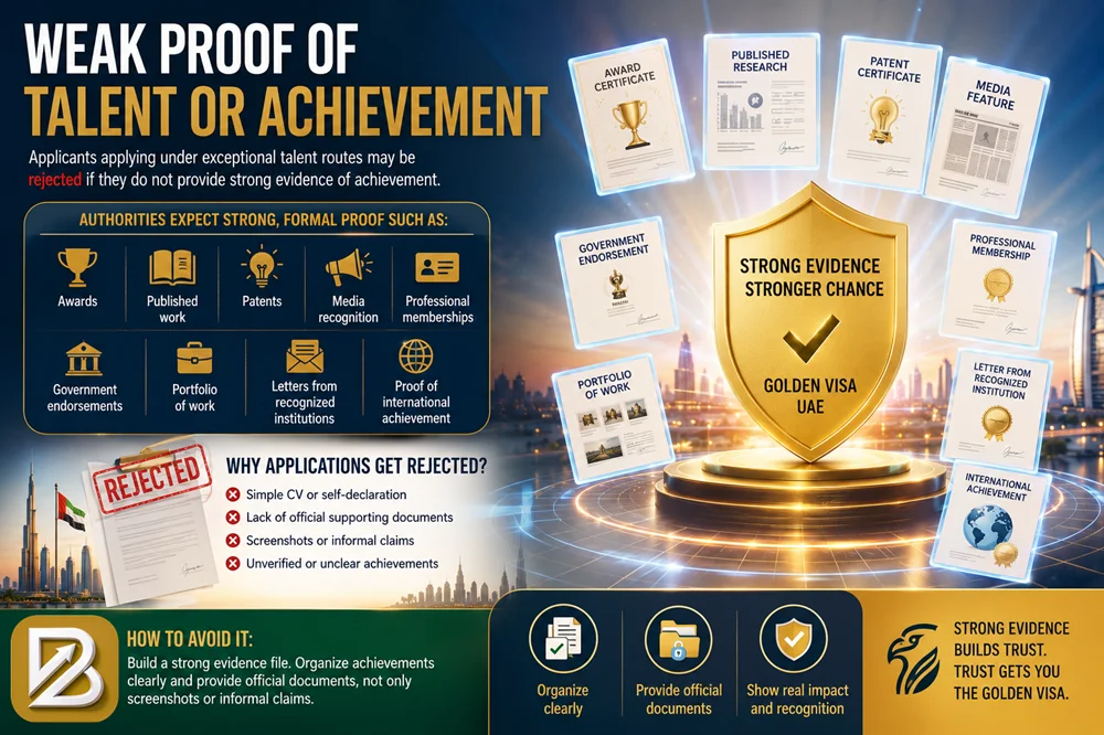 Weak Proof of Talent or Achievement